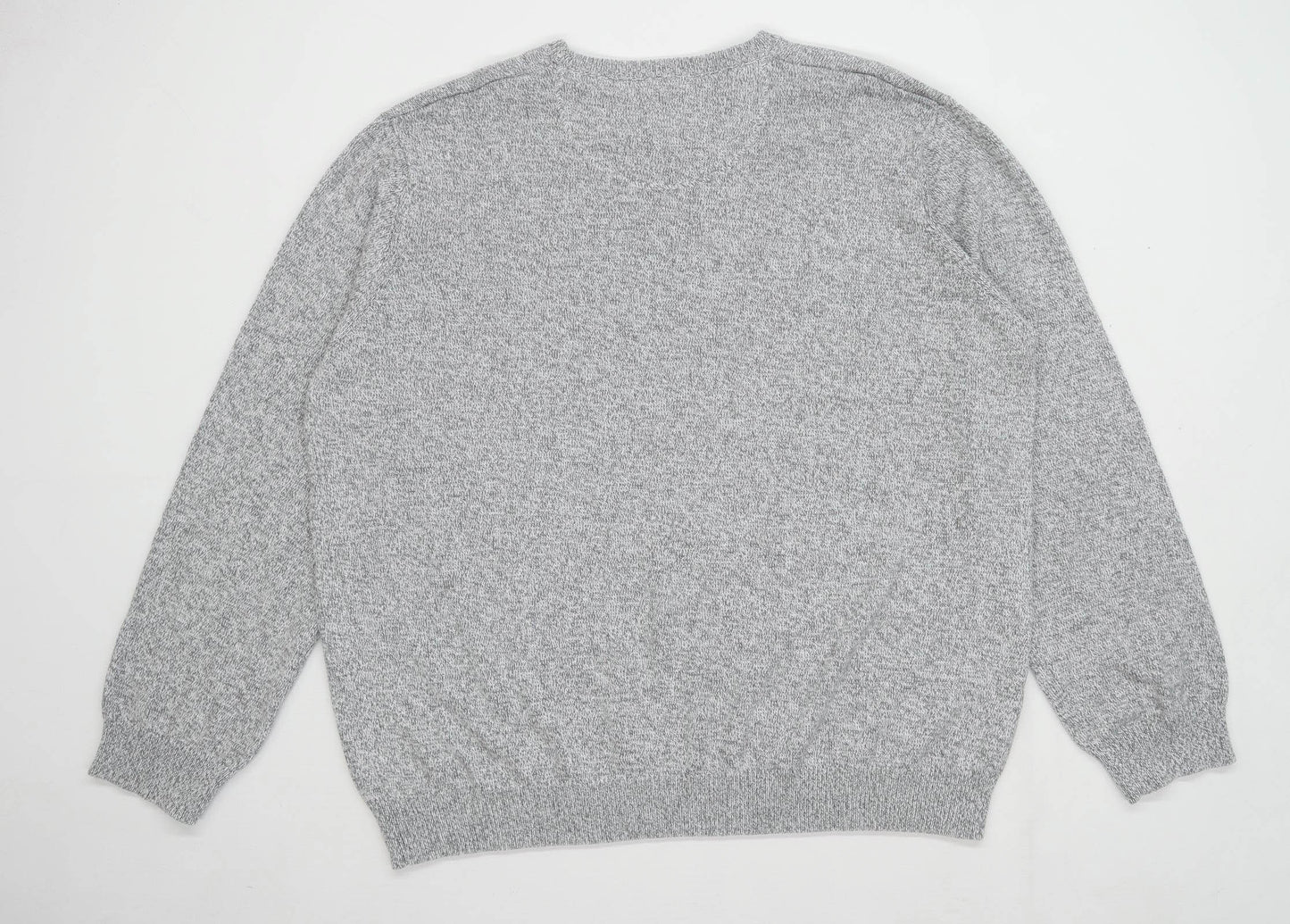 Matalan Mens Size 3XL Cotton Herringbone Grey Jumper