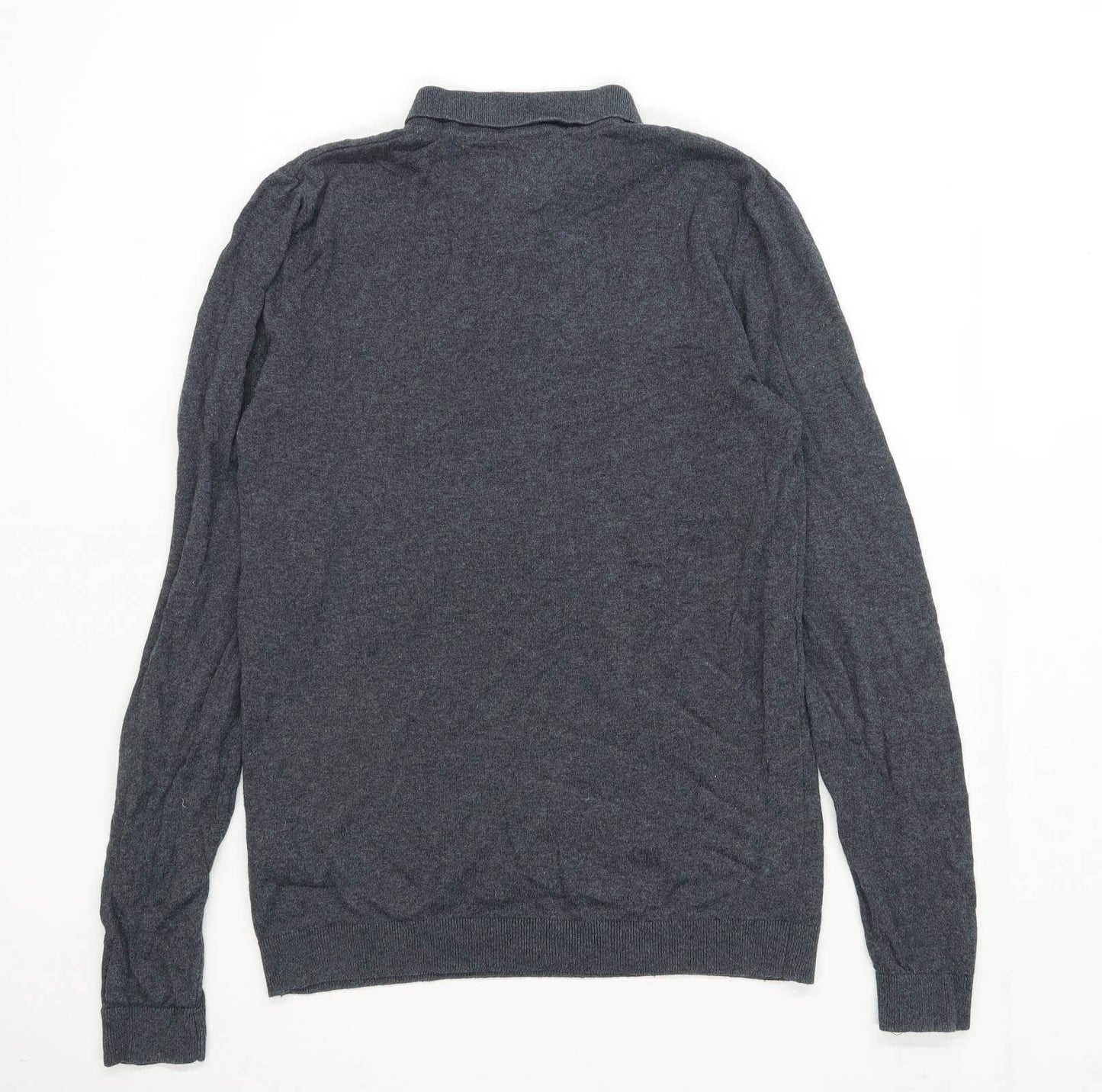 Topman Mens Size M Cotton Grey Top