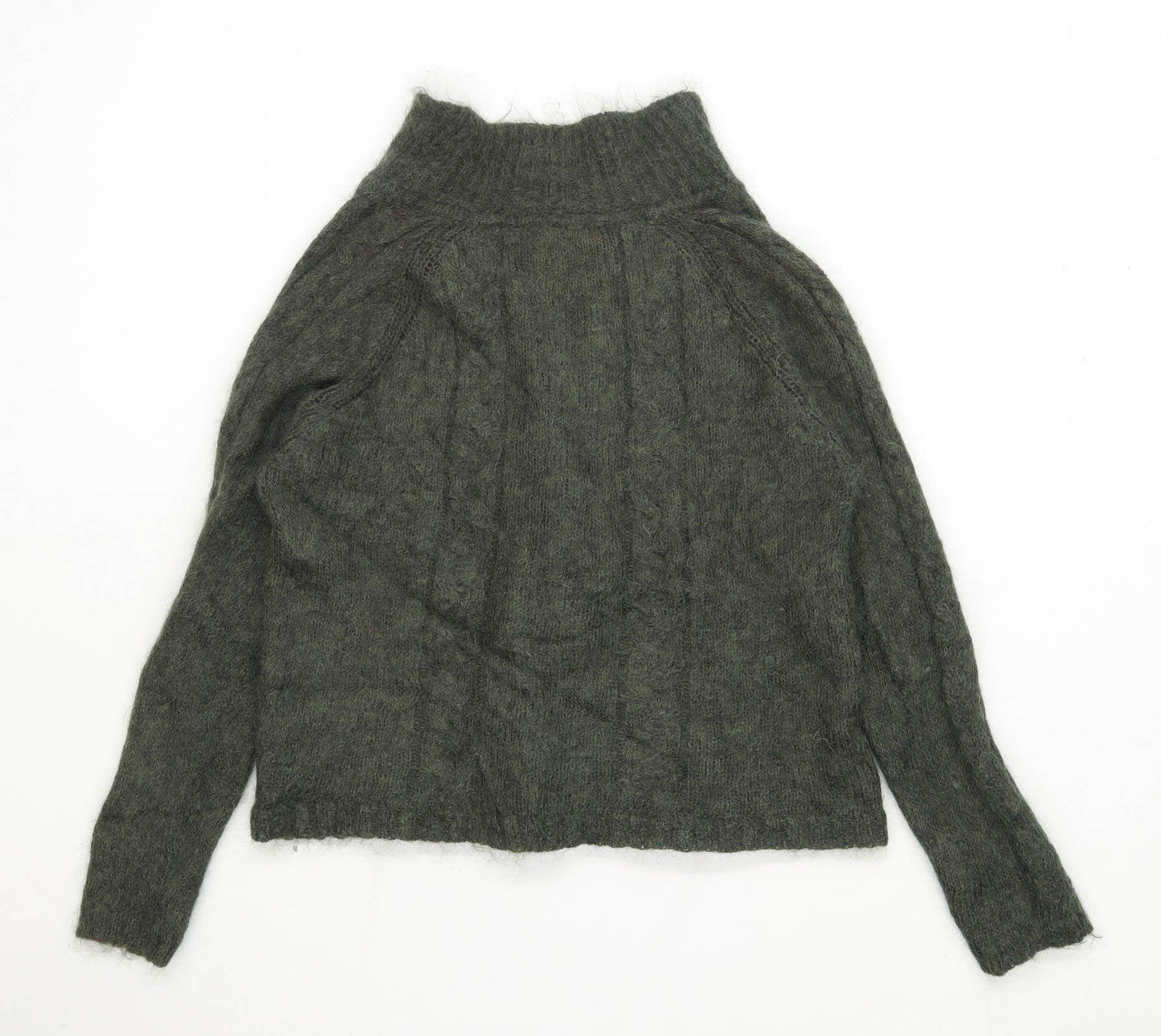 Jigsaw Mens Size M Mohair Blend Textured Green Button Up Cardigan