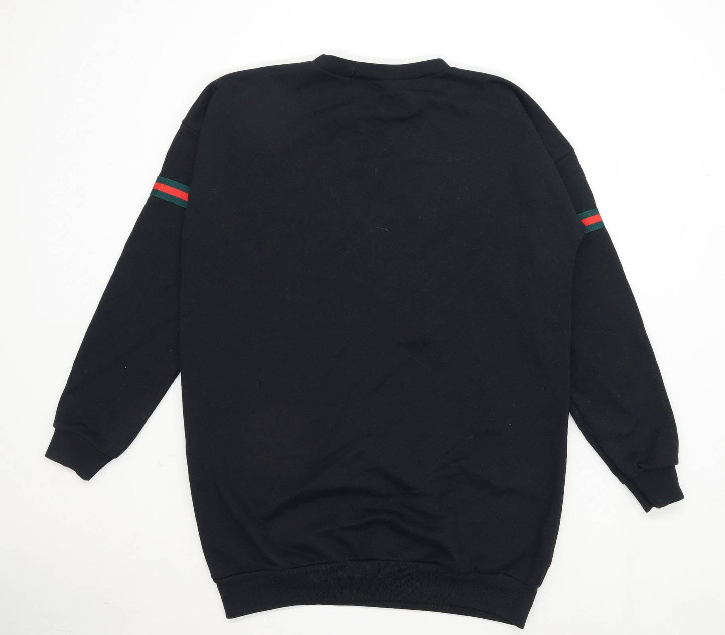 Preworn Mens Size M-L Striped Black Sweatshirt