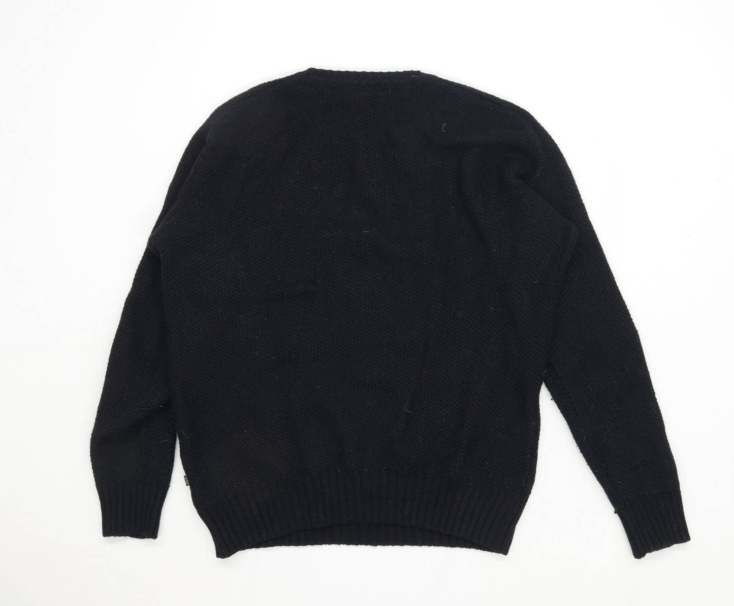 J Lindeberg Mens Size XL Merino Wool Blend Textured Black Jumper