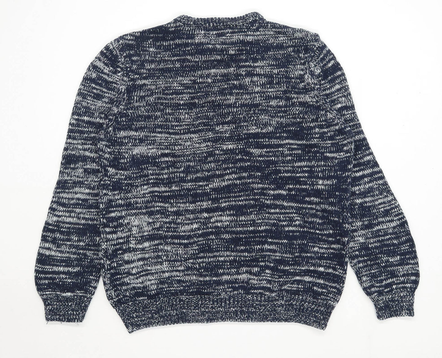 TU Mens Size L Cotton Abstract Blue Jumper