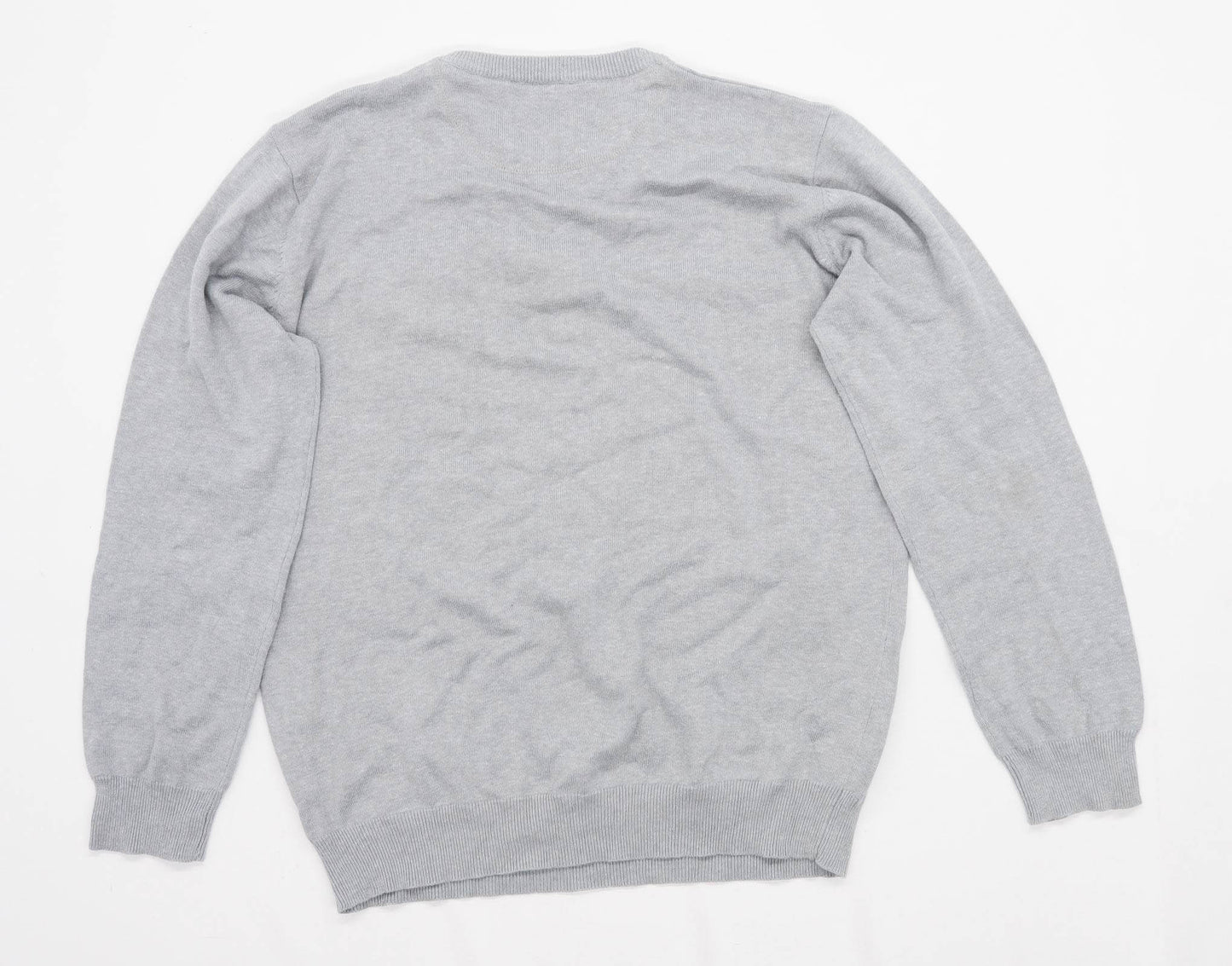 Denim Seventy Three Mens Size L Cotton Grey Pocket Jumper