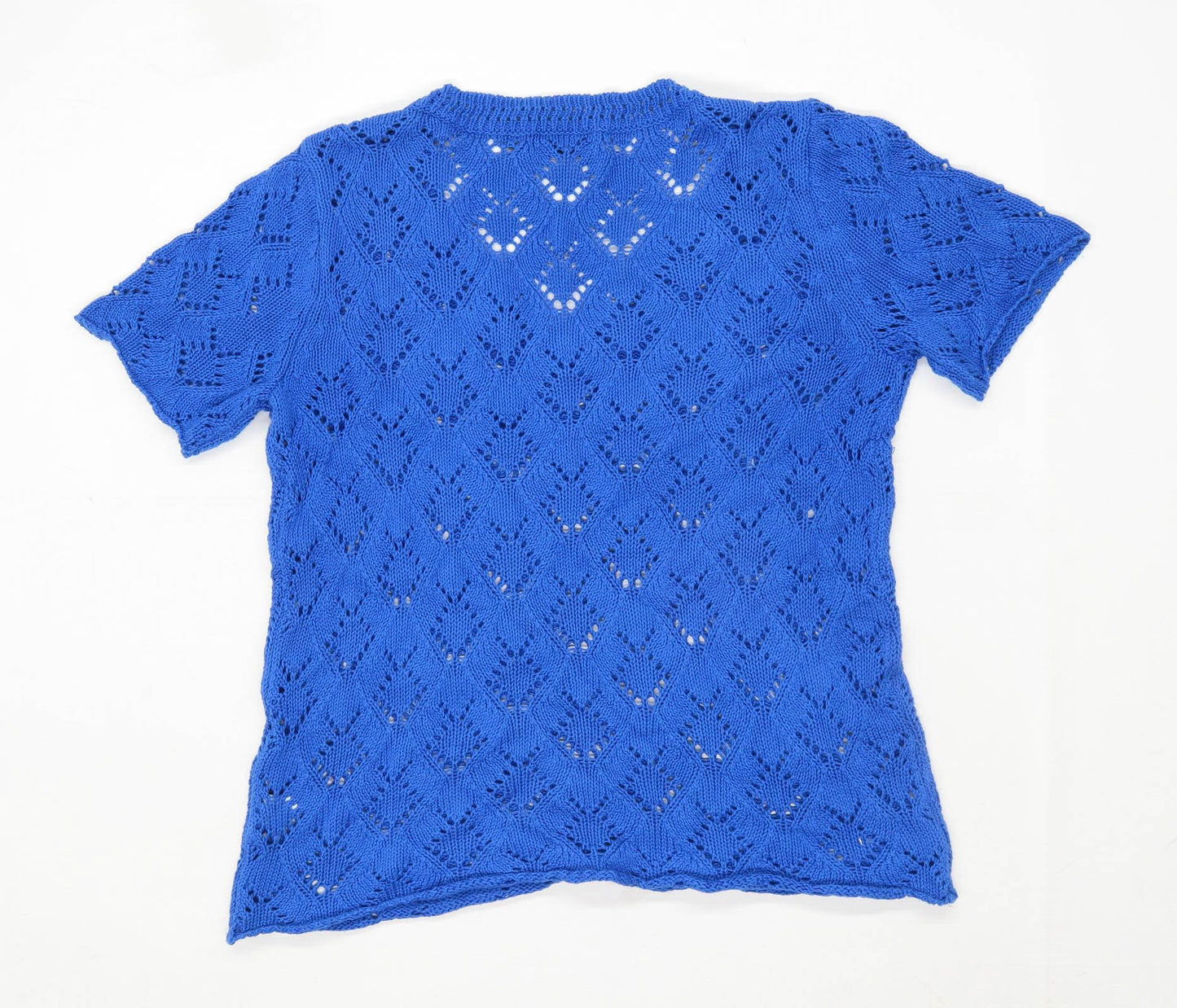 Bon Prix Womens Size M Geometric Blue Jumper (Regular)
