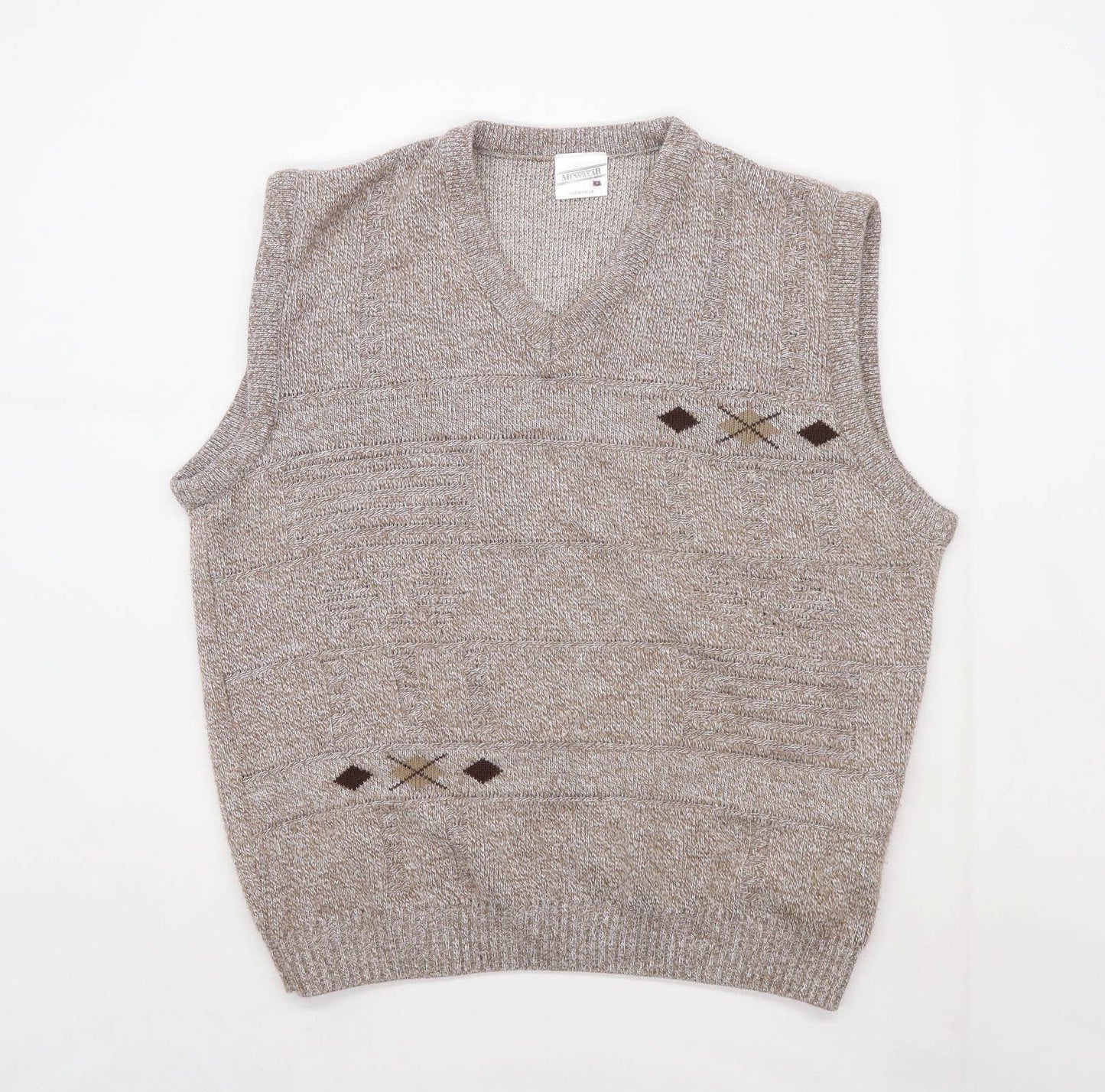 Preworn Mens Size XL Abstract Brown Jumper