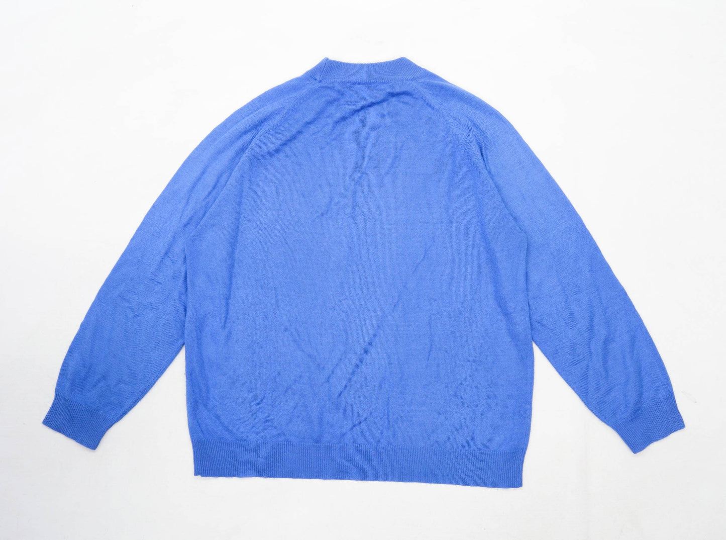 Warehouse Womens Size L Cotton Blue Jumper (Regular)
