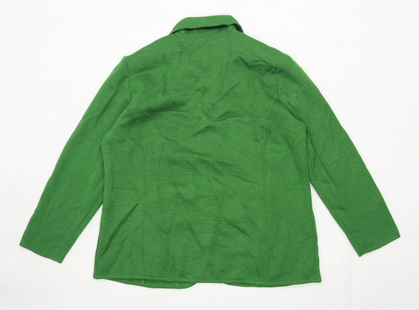 Eastex Womens Size 16 Wool Blend Green Cardigan (Regular)