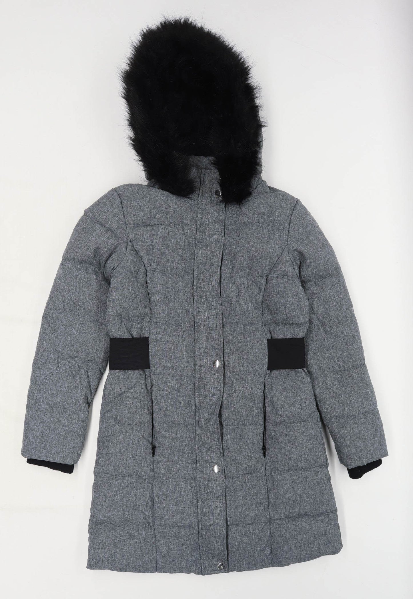 Dorothy Perkins Womens Size 6 Cotton Blend Grey Parka