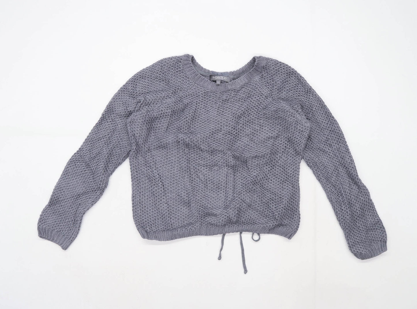 Marks & Spencer Womens Size 14 Cotton Blend Grey Jumper (Regular)