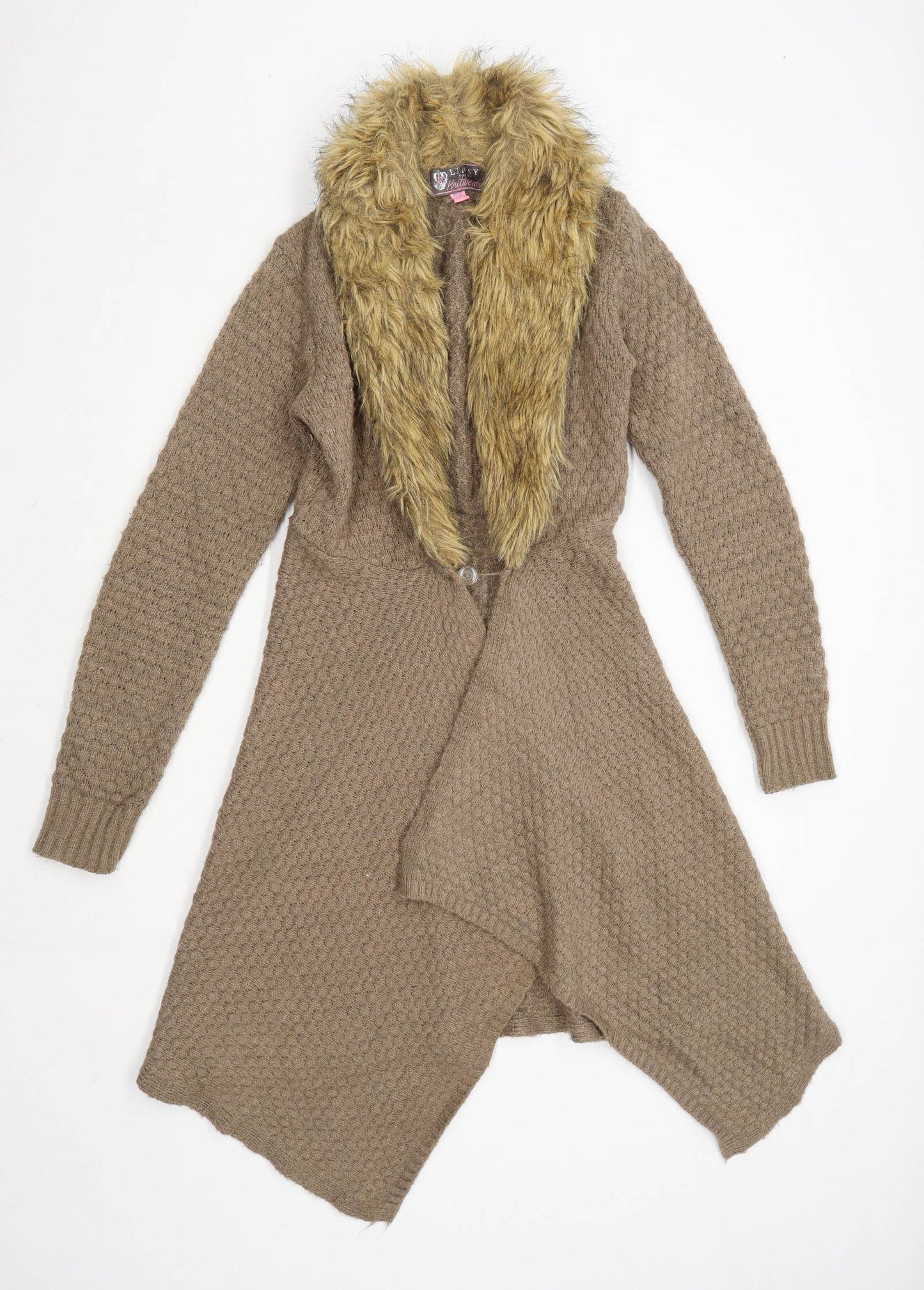 Lipsy Womens Size 10 Beige Cardigan (Regular)