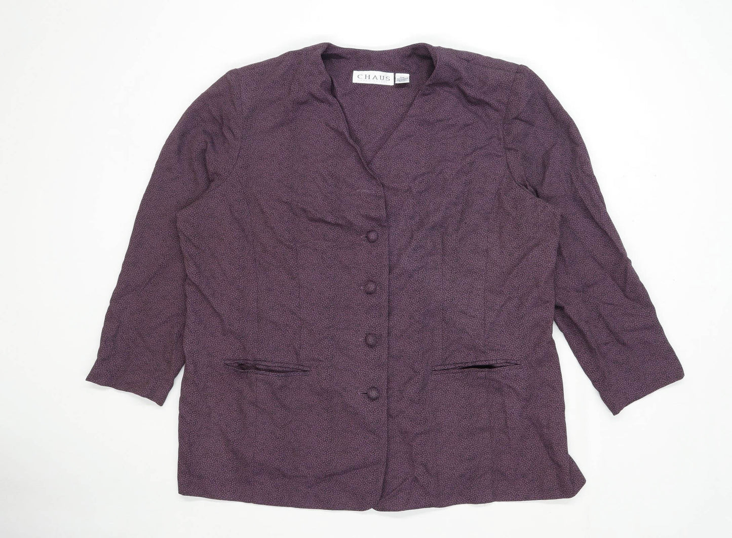 Chaus Womens Size 22 Spotted Purple Blazer (Regular)