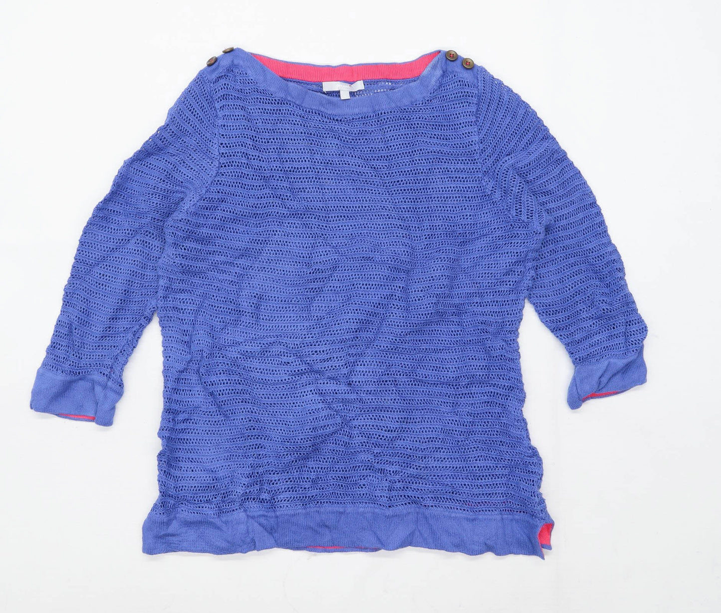 Per Una Womens Size 14 Cotton Blue Jumper (Regular)