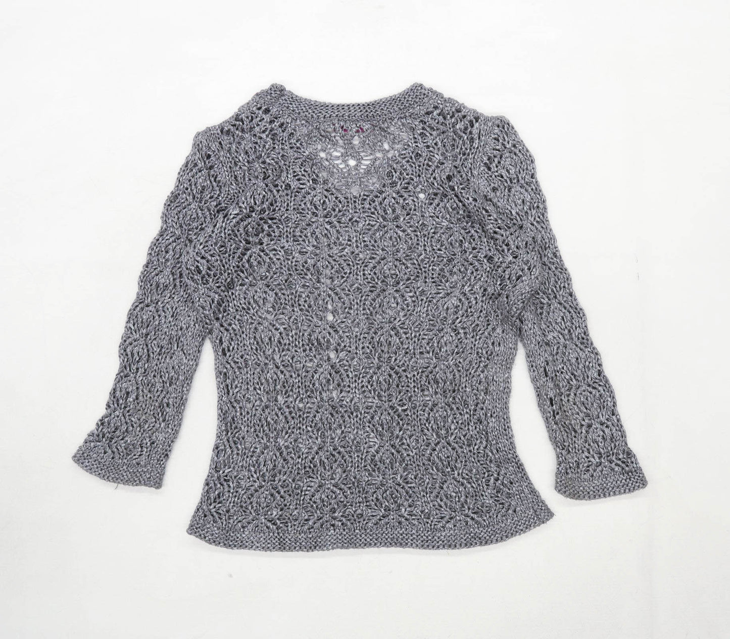 Per Una Womens Size 10 Textured Grey Jumper (Regular)