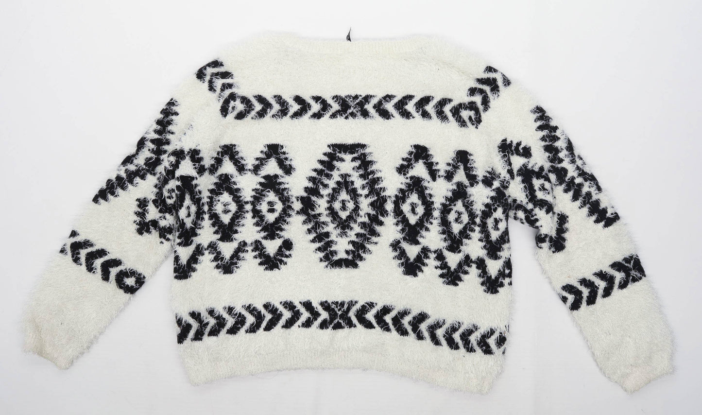 Intuition Womens Size 16 Cream Fluffy Jumper (Regular)