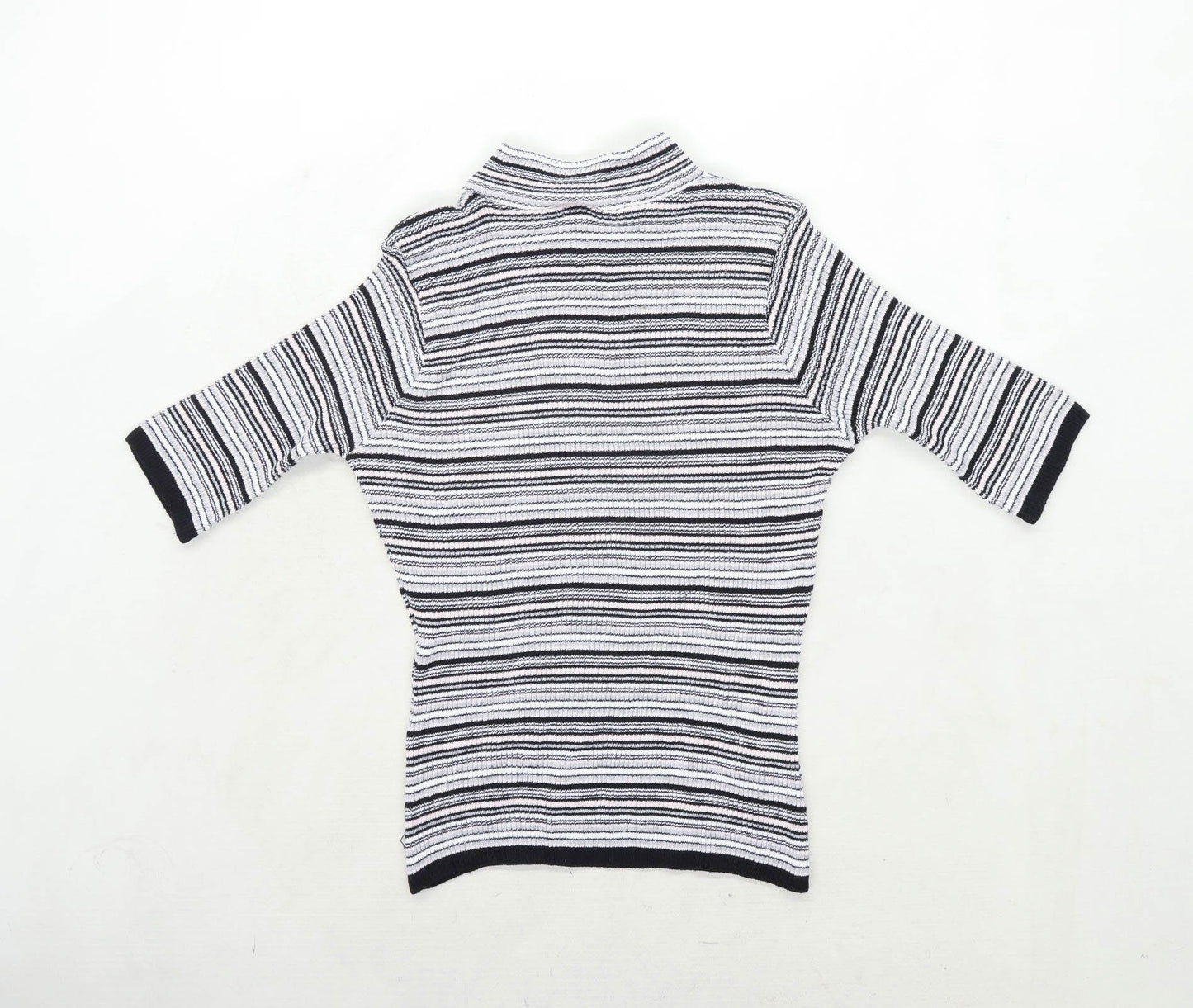 Capsule Womens Size 16-18 Striped Cotton Blend Black Top (Regular)