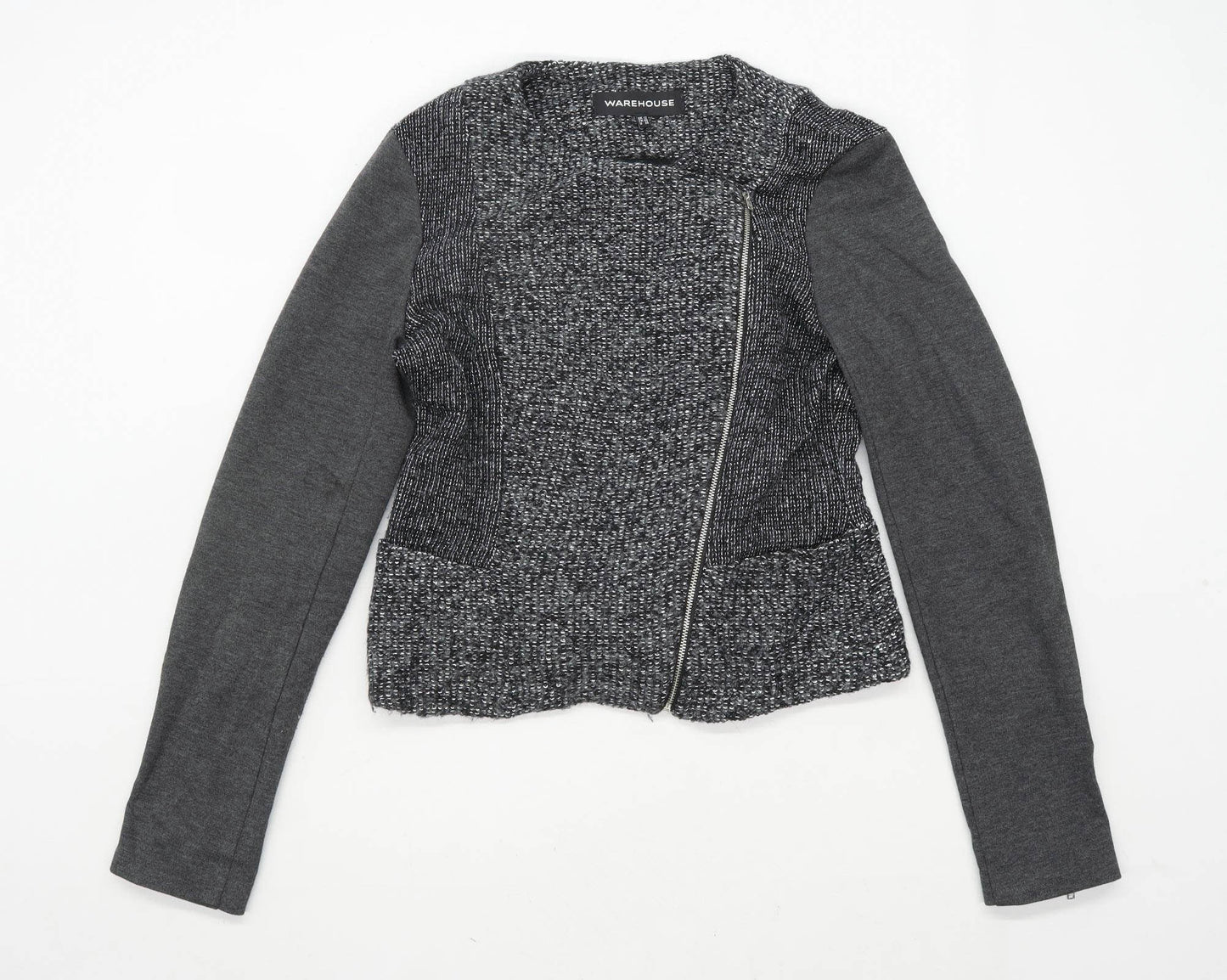 Warehouse Womens Size 12 Grey Cardigan (Regular)