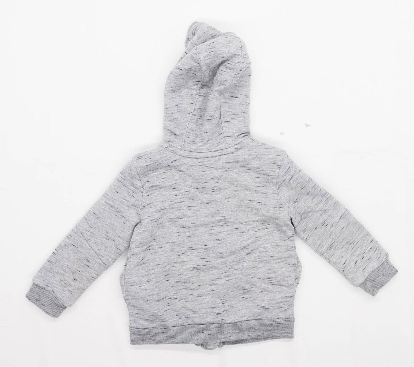 Nutmeg Boys Grey Yellow Digger Hoodie Age 2-3 Years