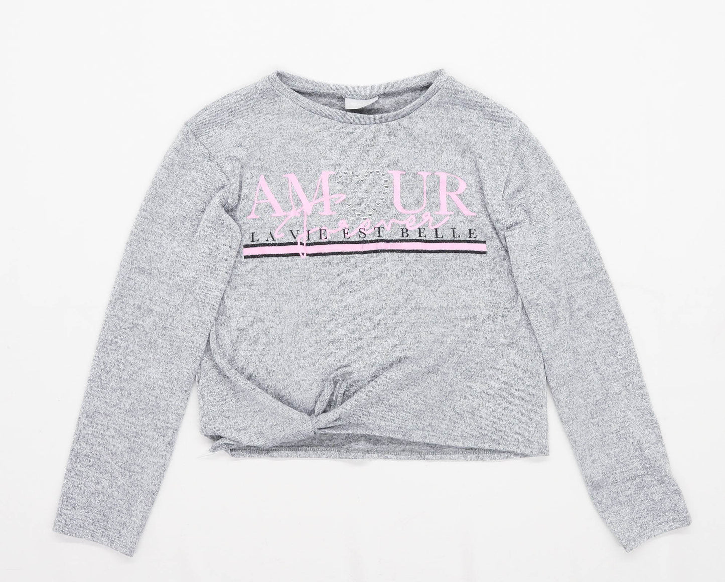 Next Girls Silver Knot Glitter Top Age 11 Years