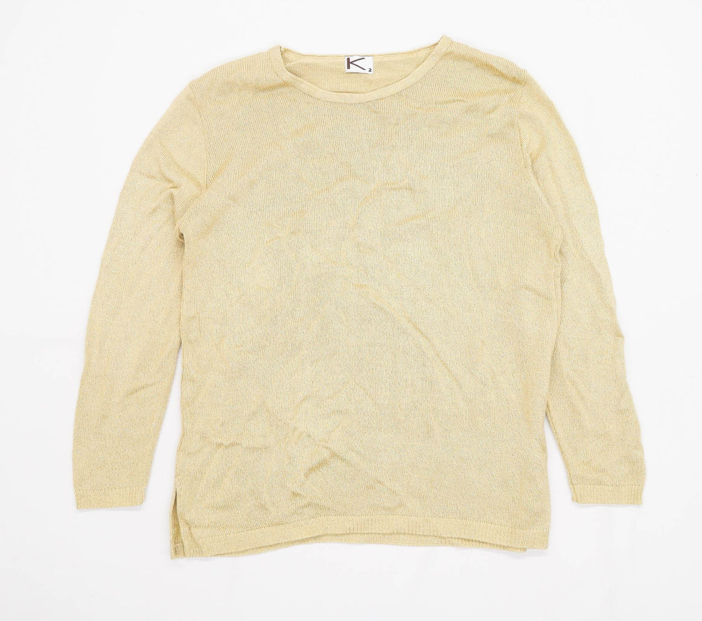 K2 Womens Size 8 Gold Glittery Jumper (Regular)