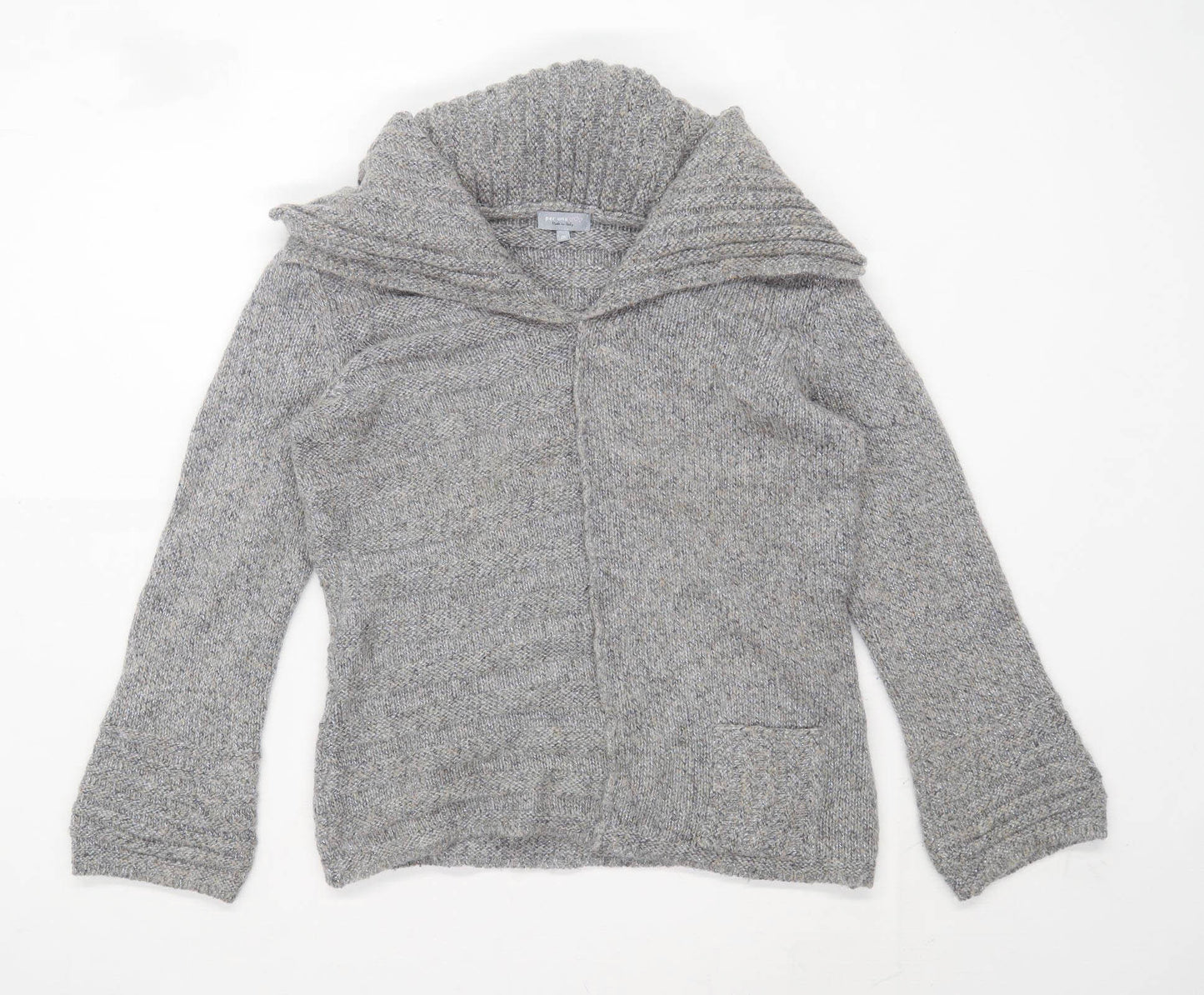 Per Una Womens Size M Grey Sparkly Jumper (Regular)