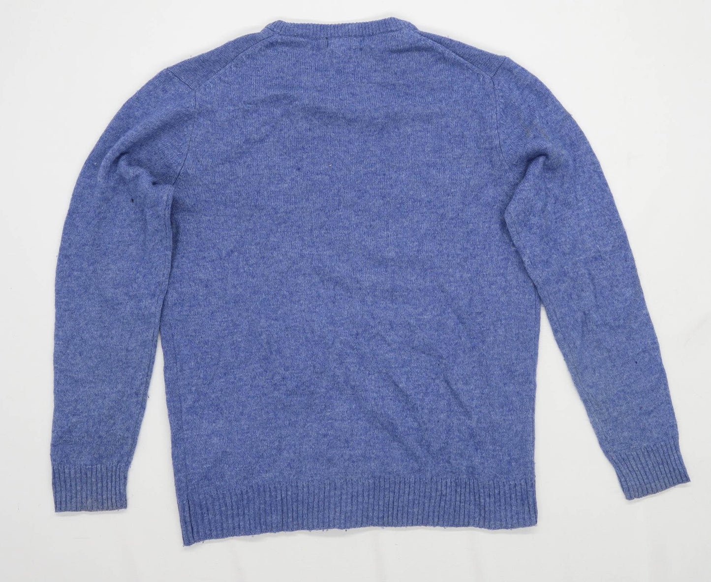 Thomas Nash Mens Size S Wool Blend Blue Jumper