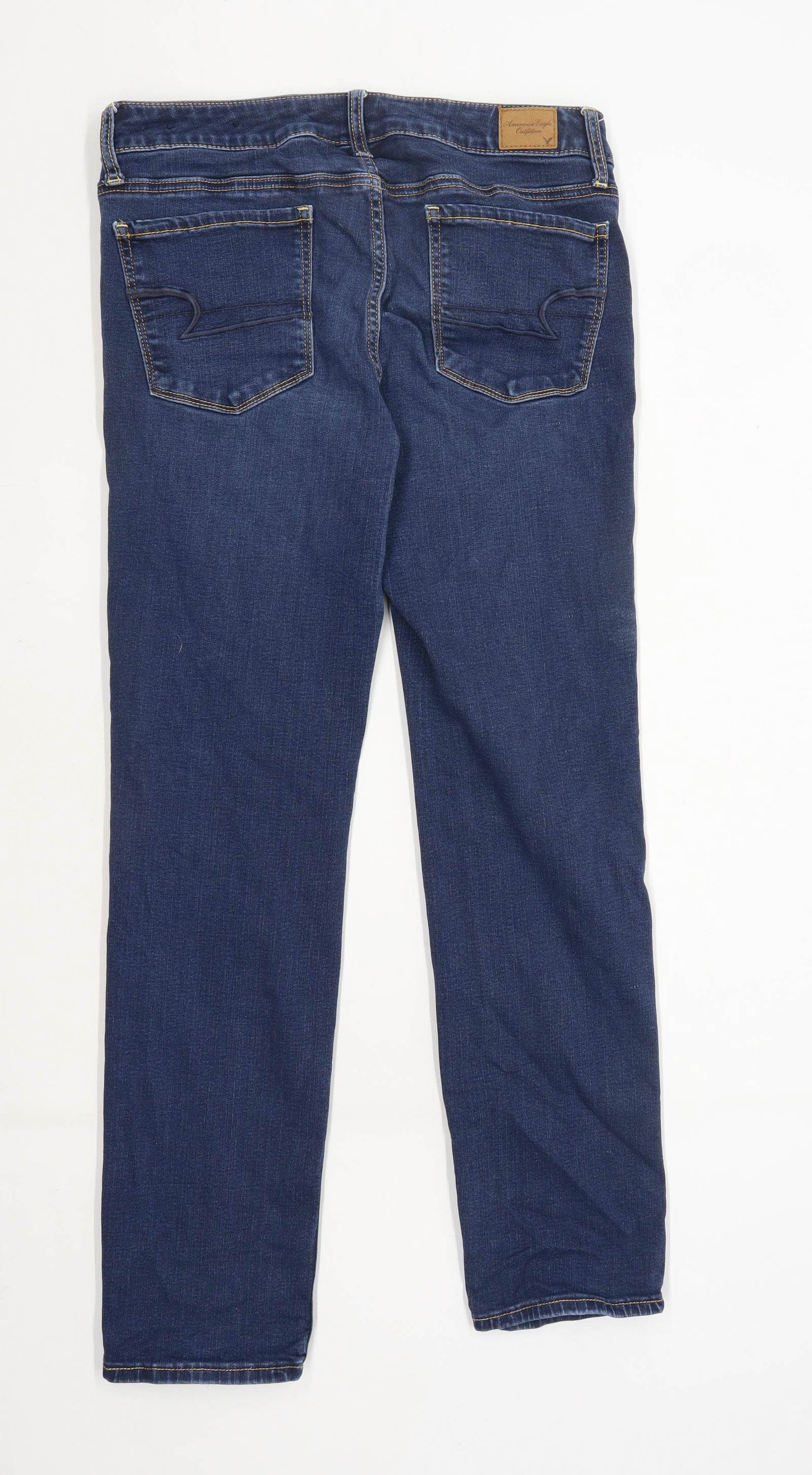 Womens American Eagle Blue Denim Jeans Size 12/L28