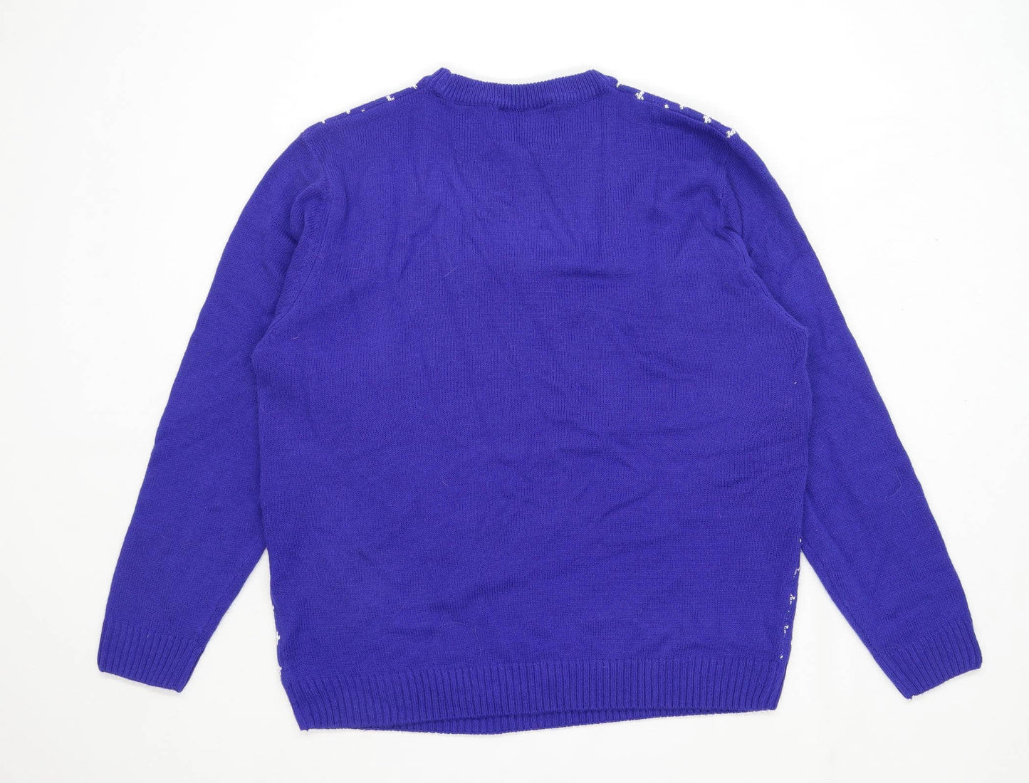 The Christmas Workshop Mens Size XL Graphic Blue Christmas Jumper