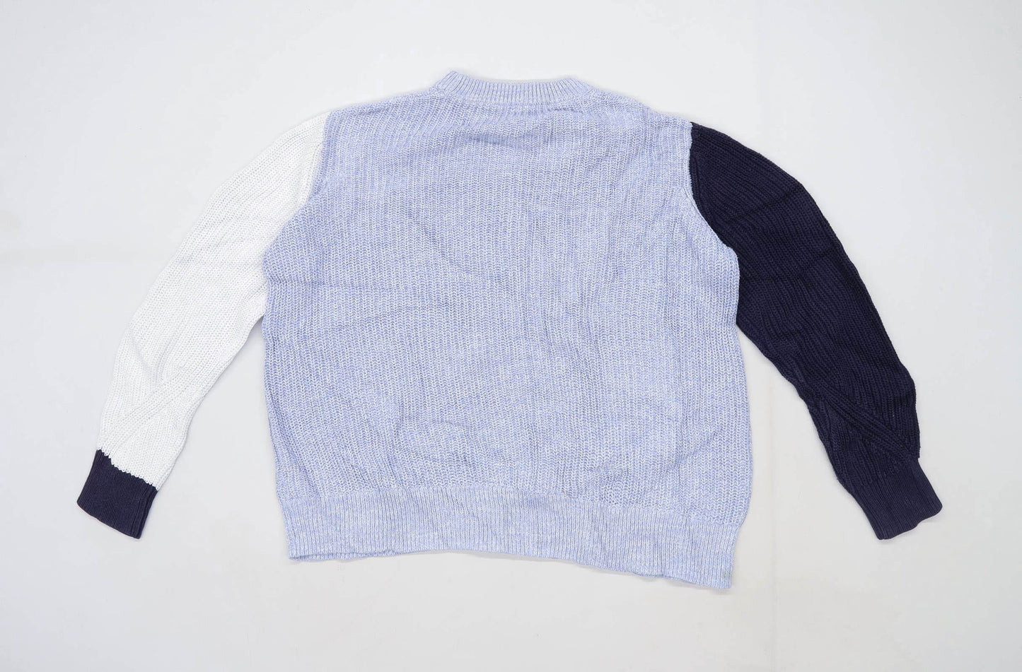 Marks & Spencer Womens Size L Cotton Blue Jumper (Regular)
