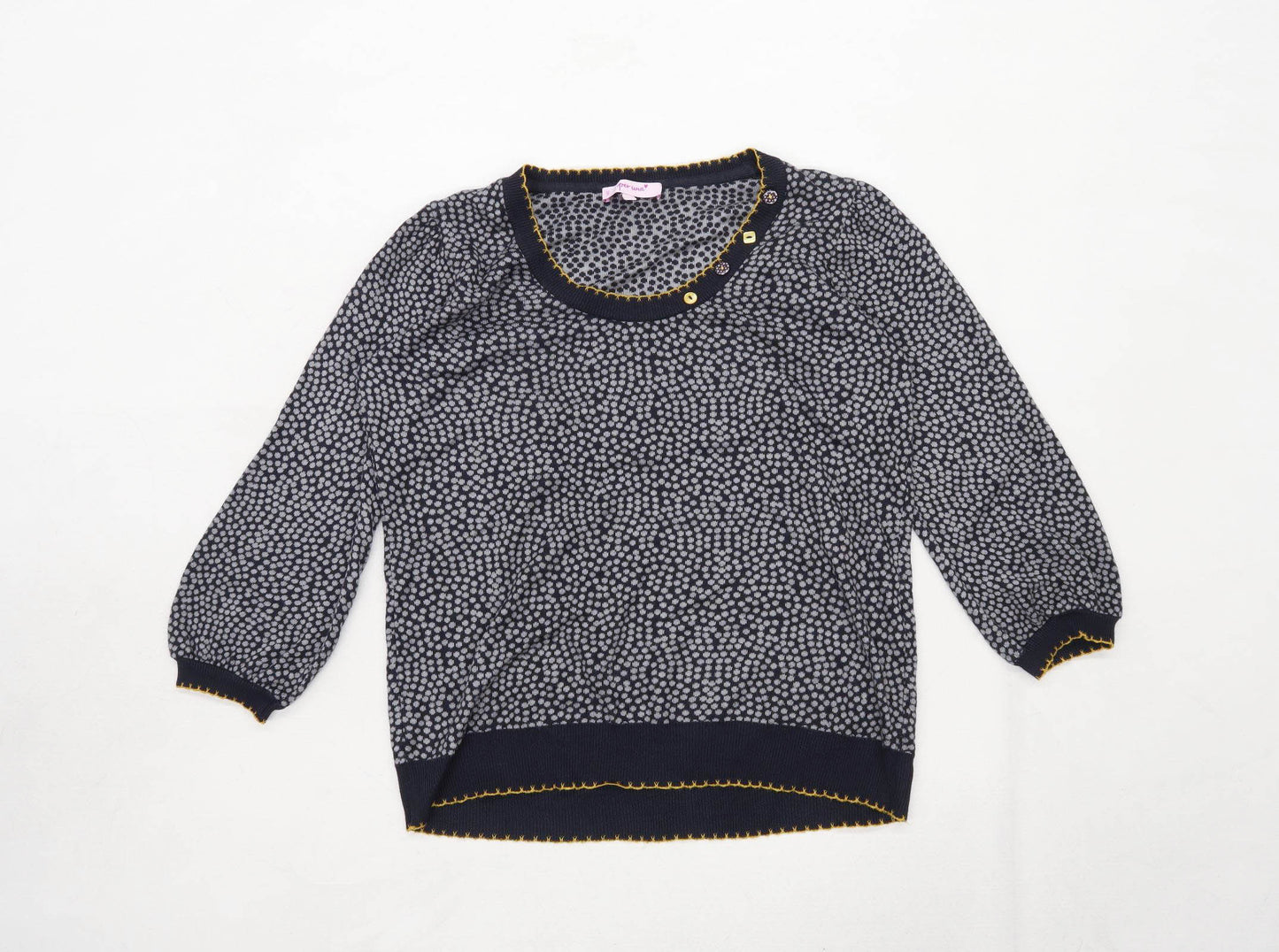 Per Una Womens Size 10 Spotted Grey Jumper (Regular)
