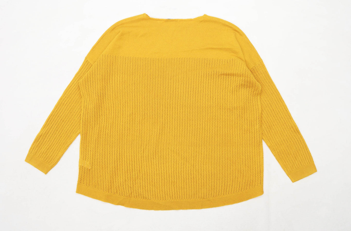 TU Womens Size 18 Textured Yellow Jumper (Regular)
