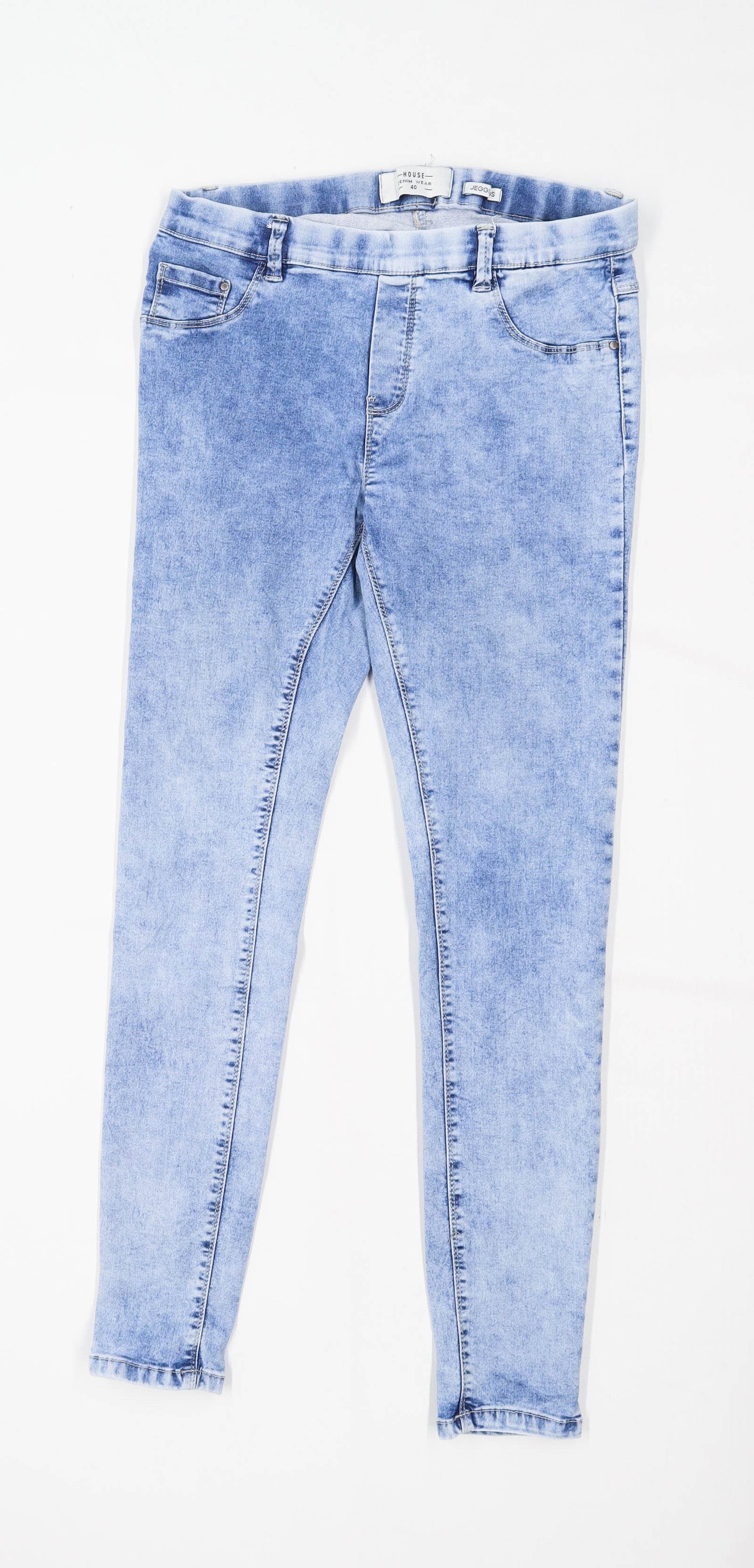 Womens House Blue Acid Wash Denim Jeggings Size 12/L29