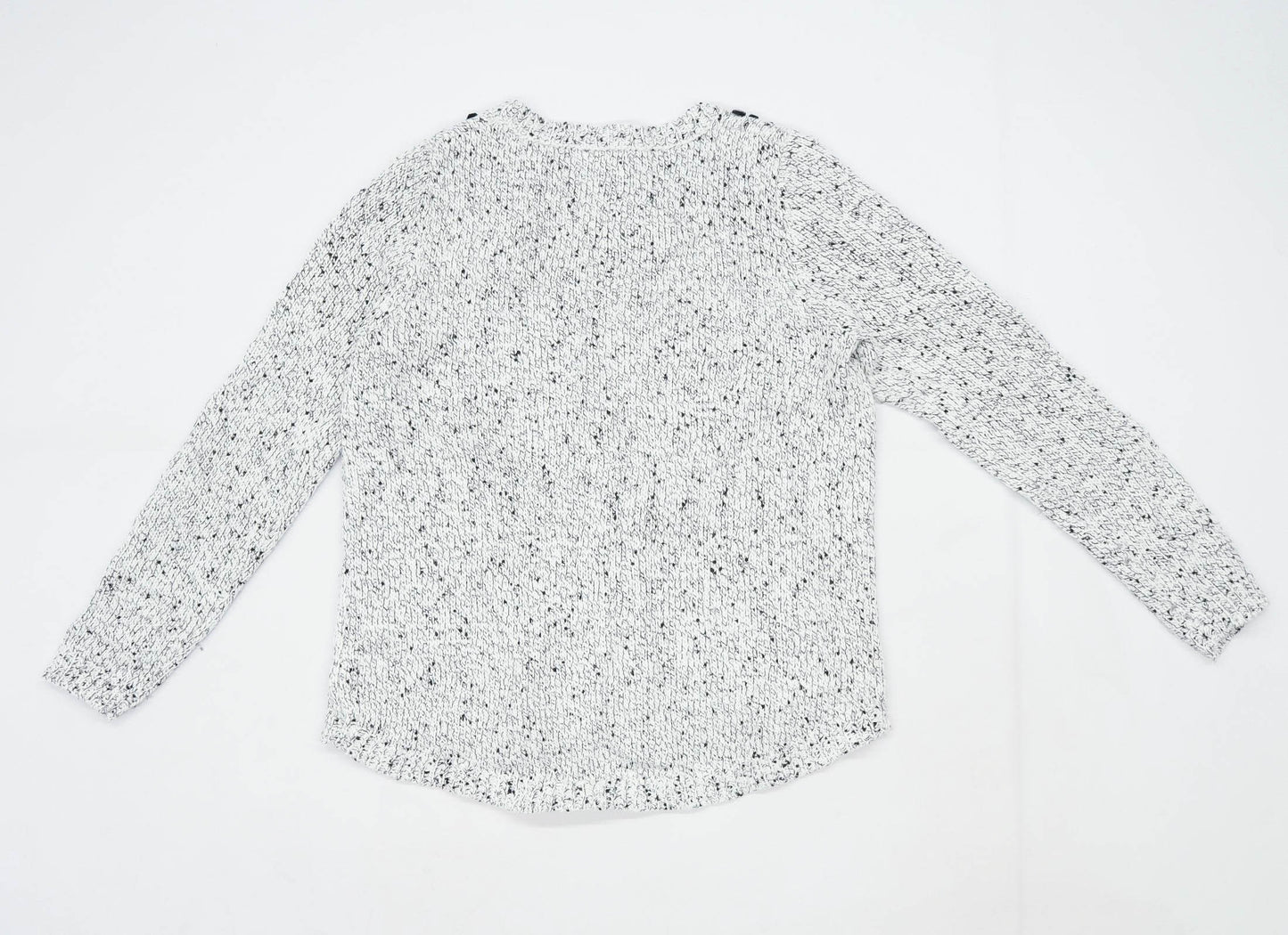 Marks & Spencer Womens Size 14 Textured White Jumper (Regular)