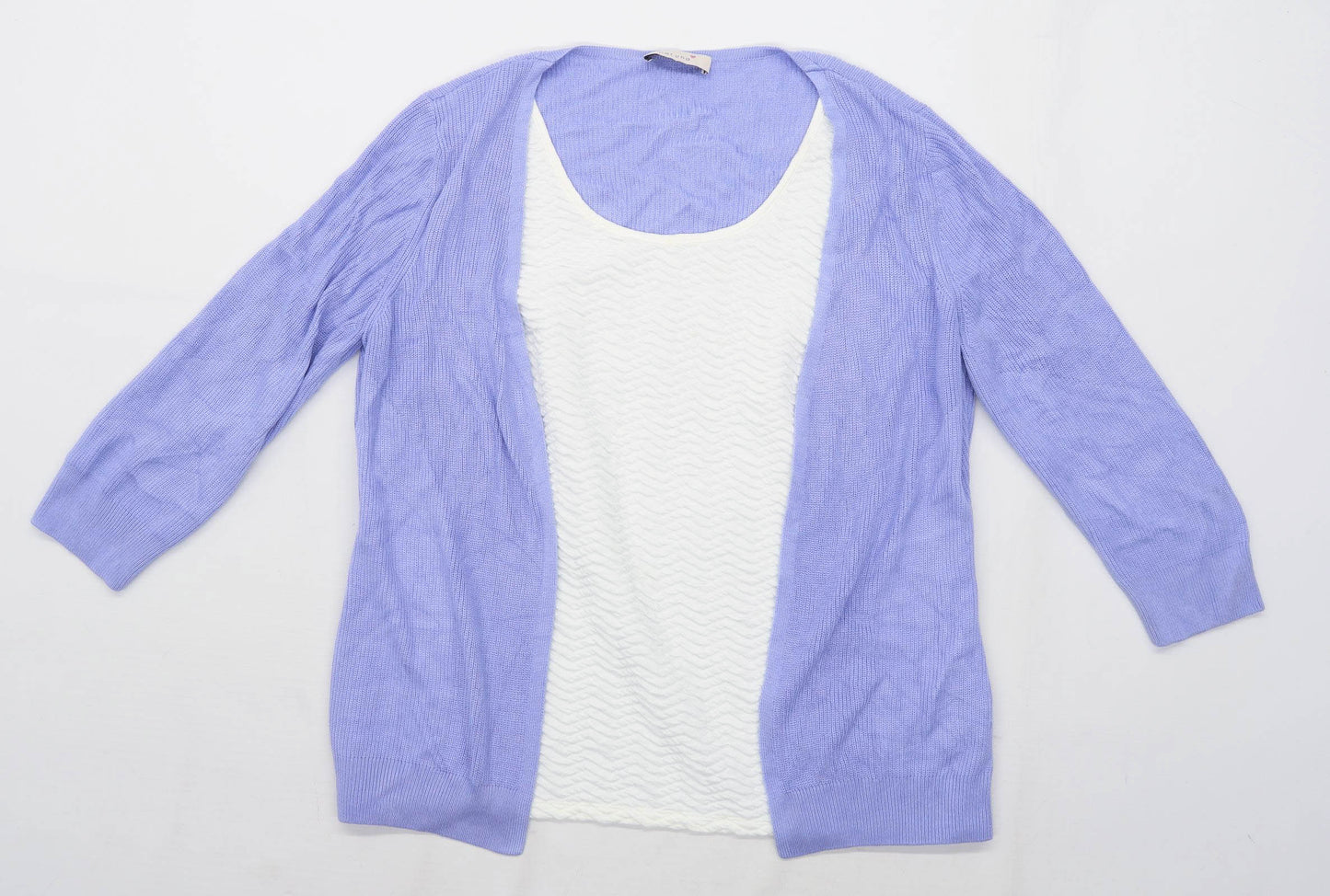 Per Una Womens Size 14 Purple Layered Jumper (Regular)