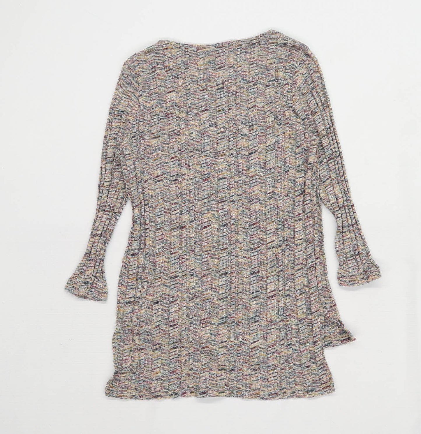 TU Womens Size 14 Textured Cotton Blend Multi-Coloured Top (Regular)