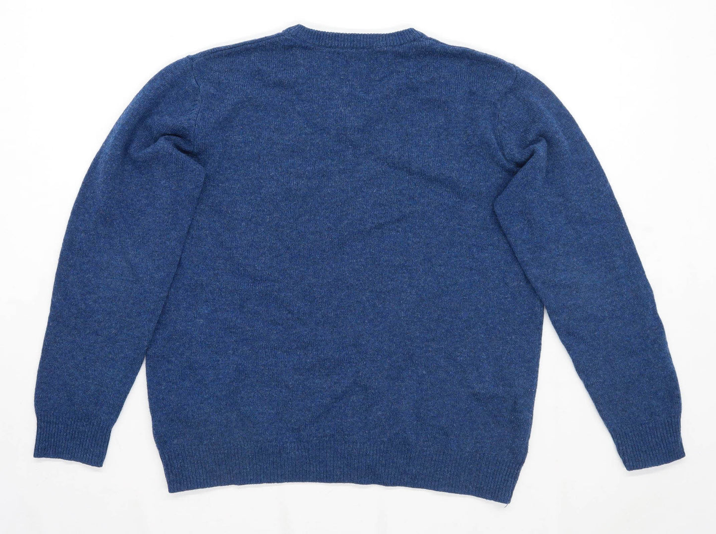 Atlantic Bay Mens Size M Wool Blue Jumper