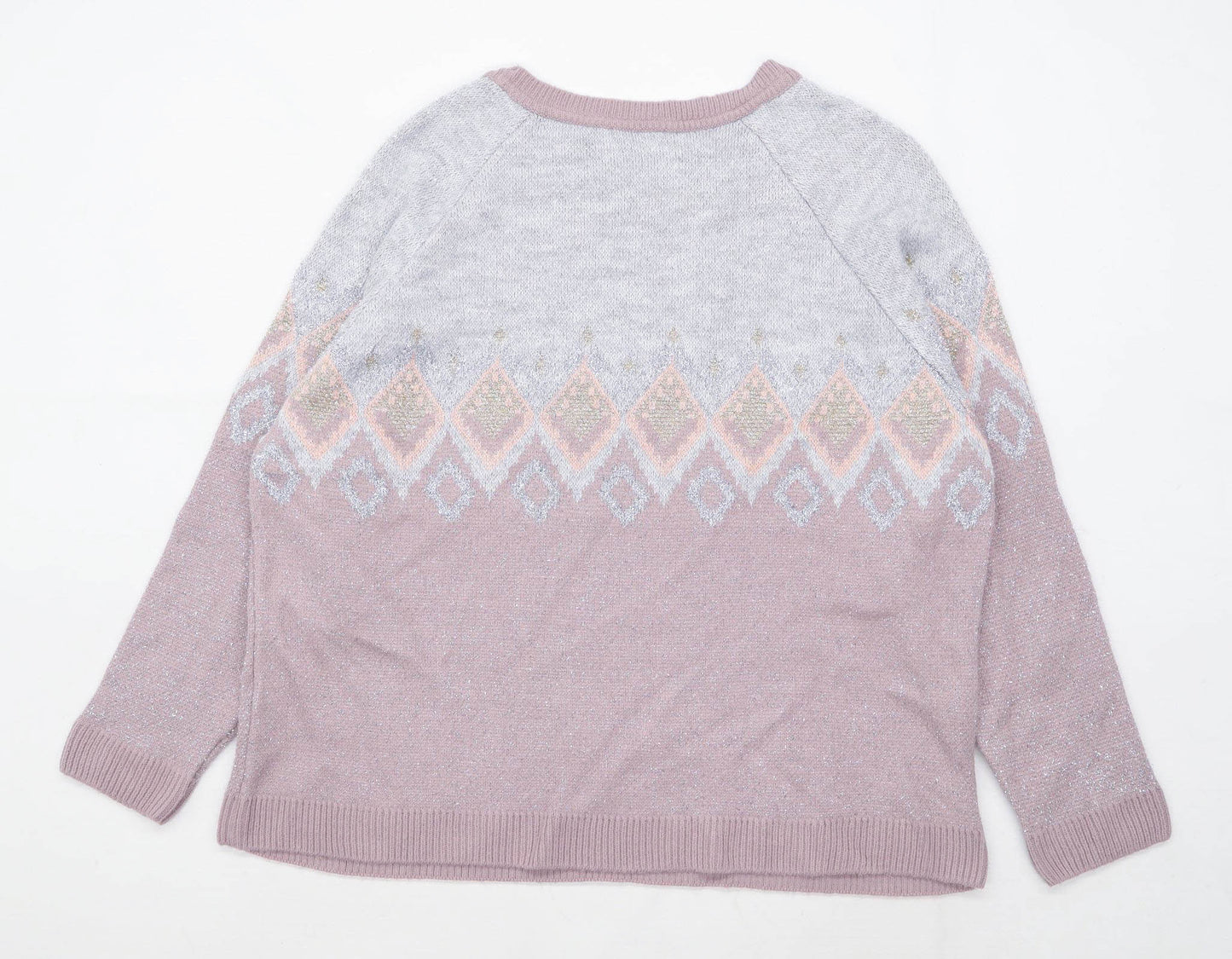 TU Womens Size 24 Geometric Pink Jumper (Regular)