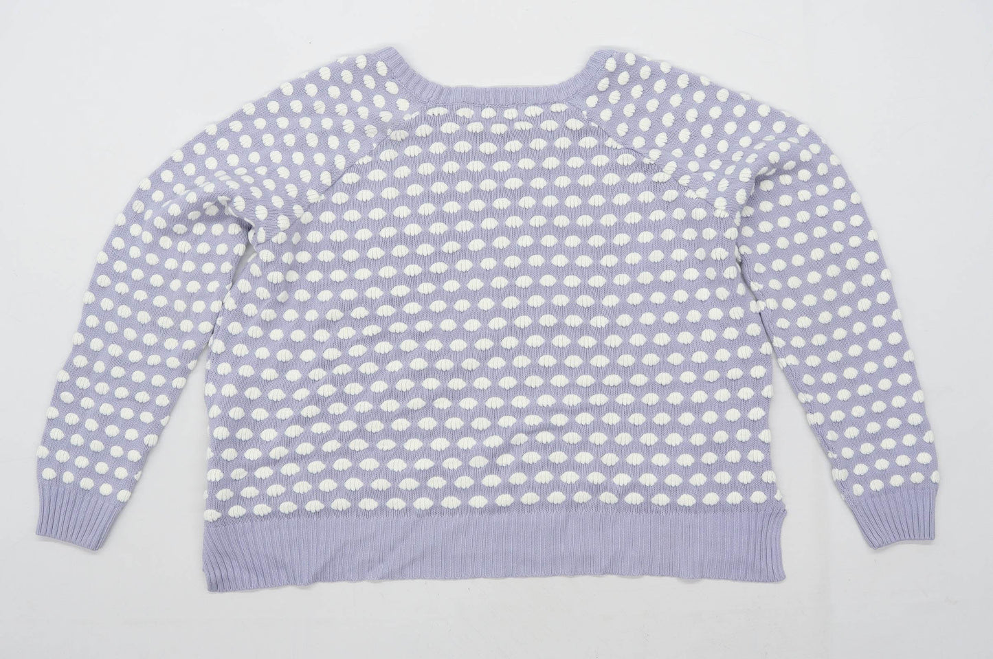 Matalan Womens Size L Spotted Purple Jumper (Regular)
