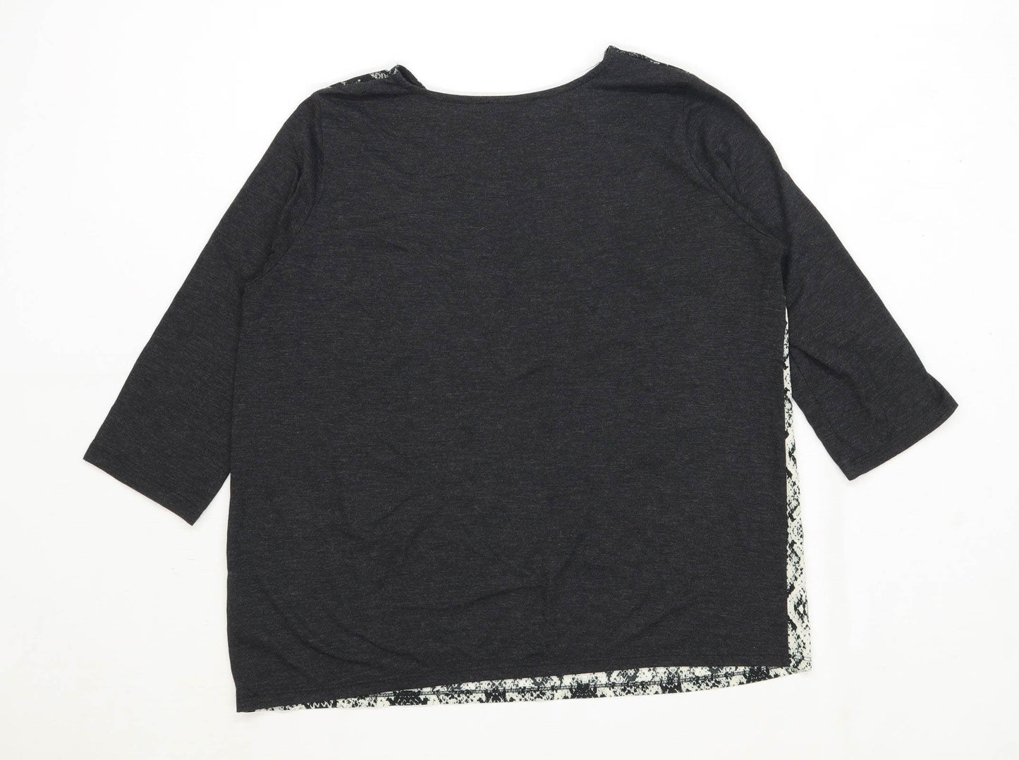 George Womens Size 18 Snakeskin Black Top (Regular)