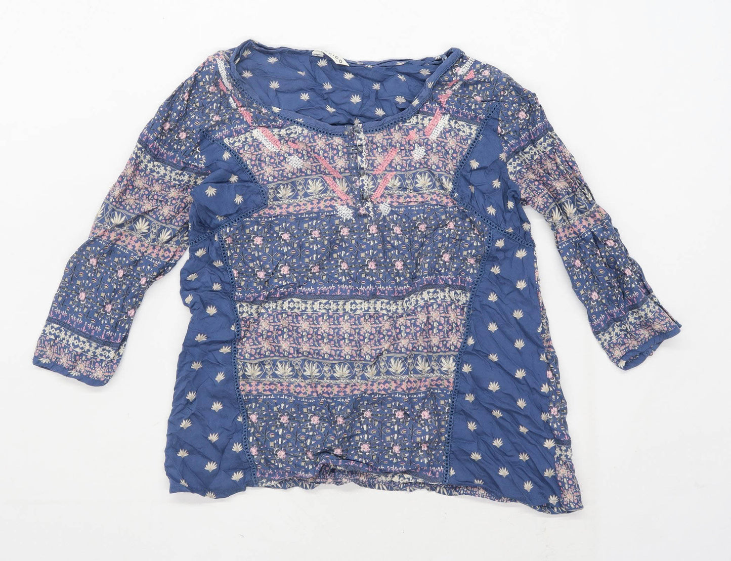Marks & Spencer Womens Size 12 Floral Multi-Coloured Top (Regular)