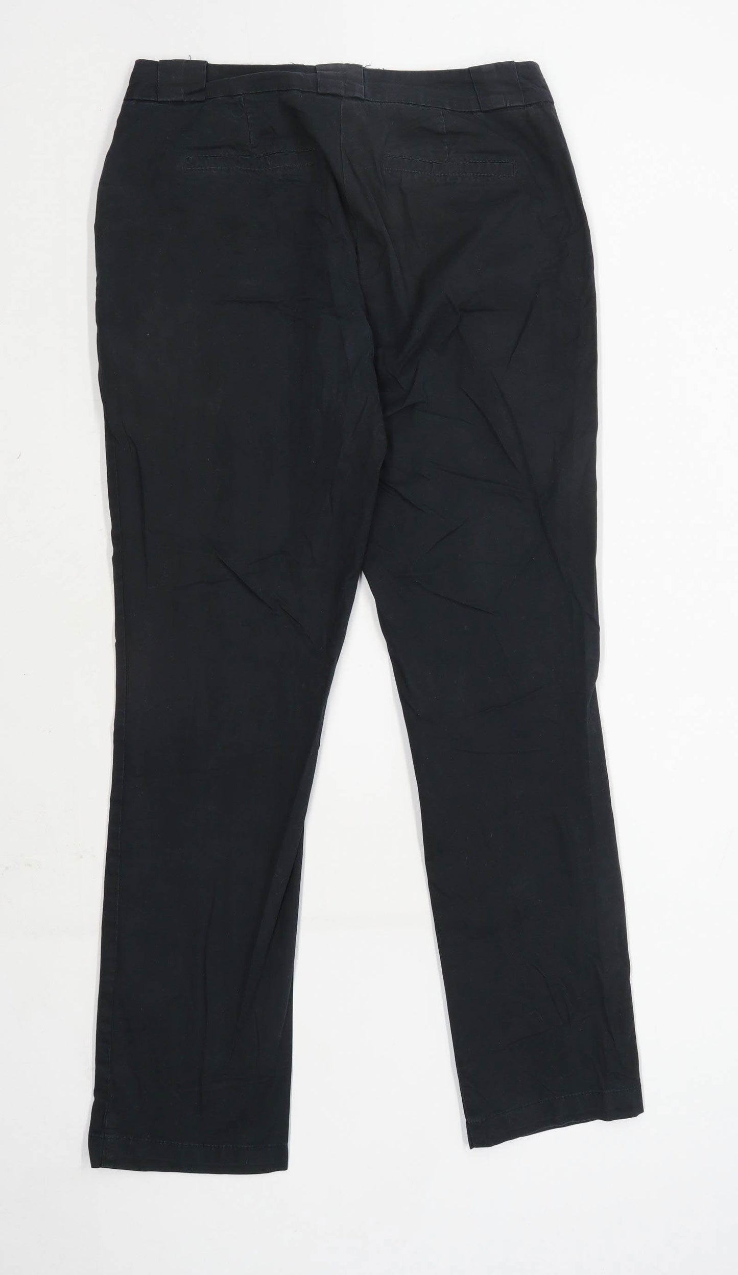 Womens Debenhams Black Cotton Blend Chinos Size 10/L30