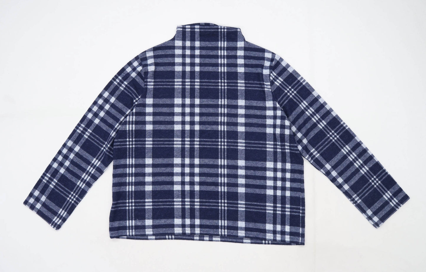 Marks & Spencer Womens Size 18 Tartan Blue Jumper (Regular)