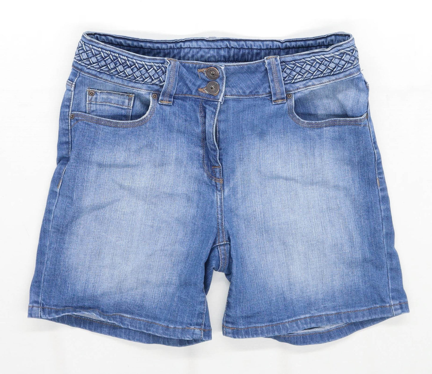 Womens Next Blue Denim Cotton Shorts Size 12/L4