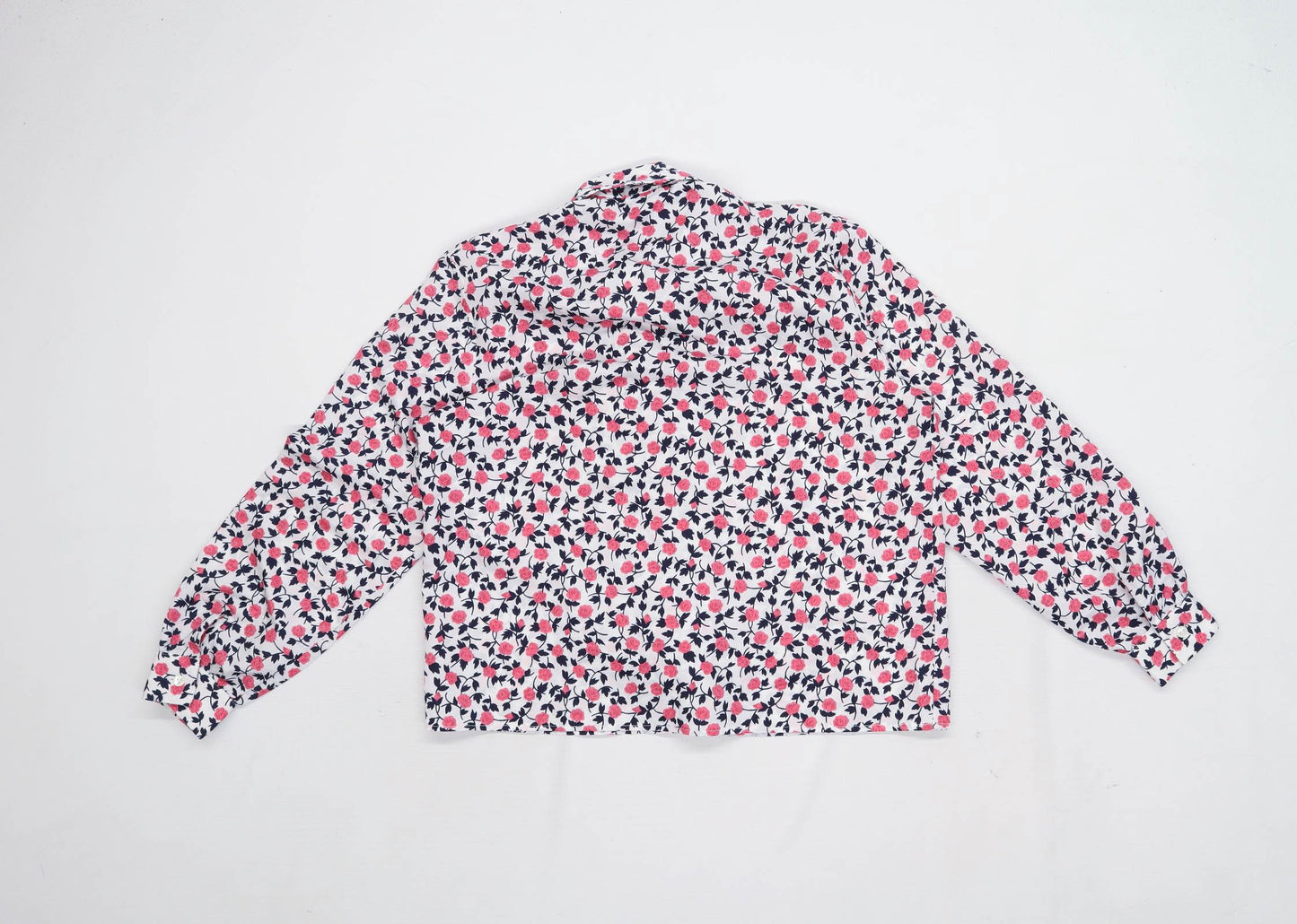 Eastex Womens Size 12 Floral White Shirt (Regular)