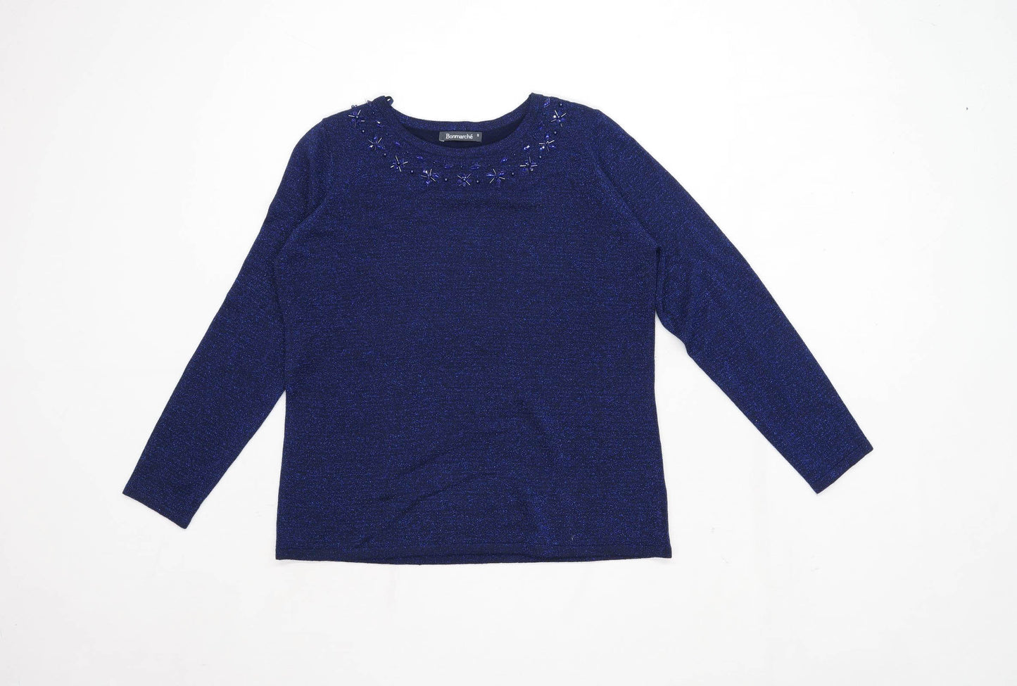 Bonmarche Womens Size 8 Blue Top (Regular)