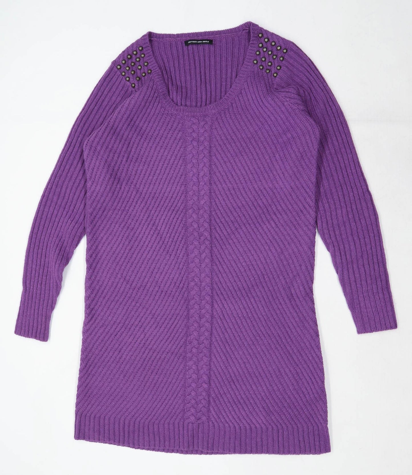 Jeffrey & Paula Womens Size 16-18 Textured Purple Jumper Dress (Regular)