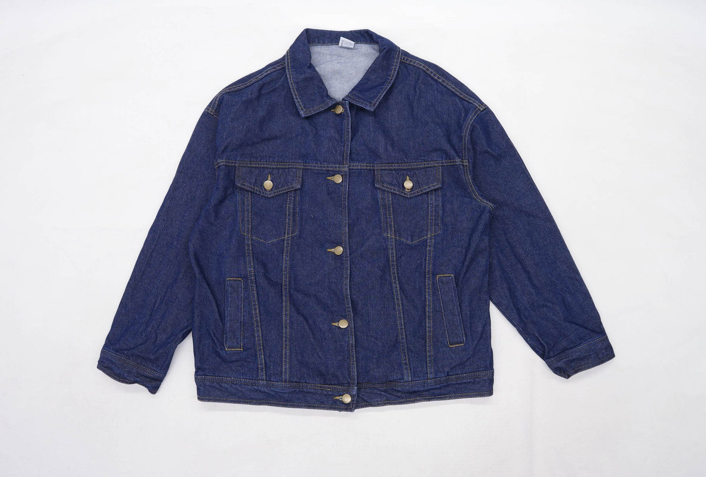 Sharewin Womens Size 18 Cotton Blend Blue Denim Jacket