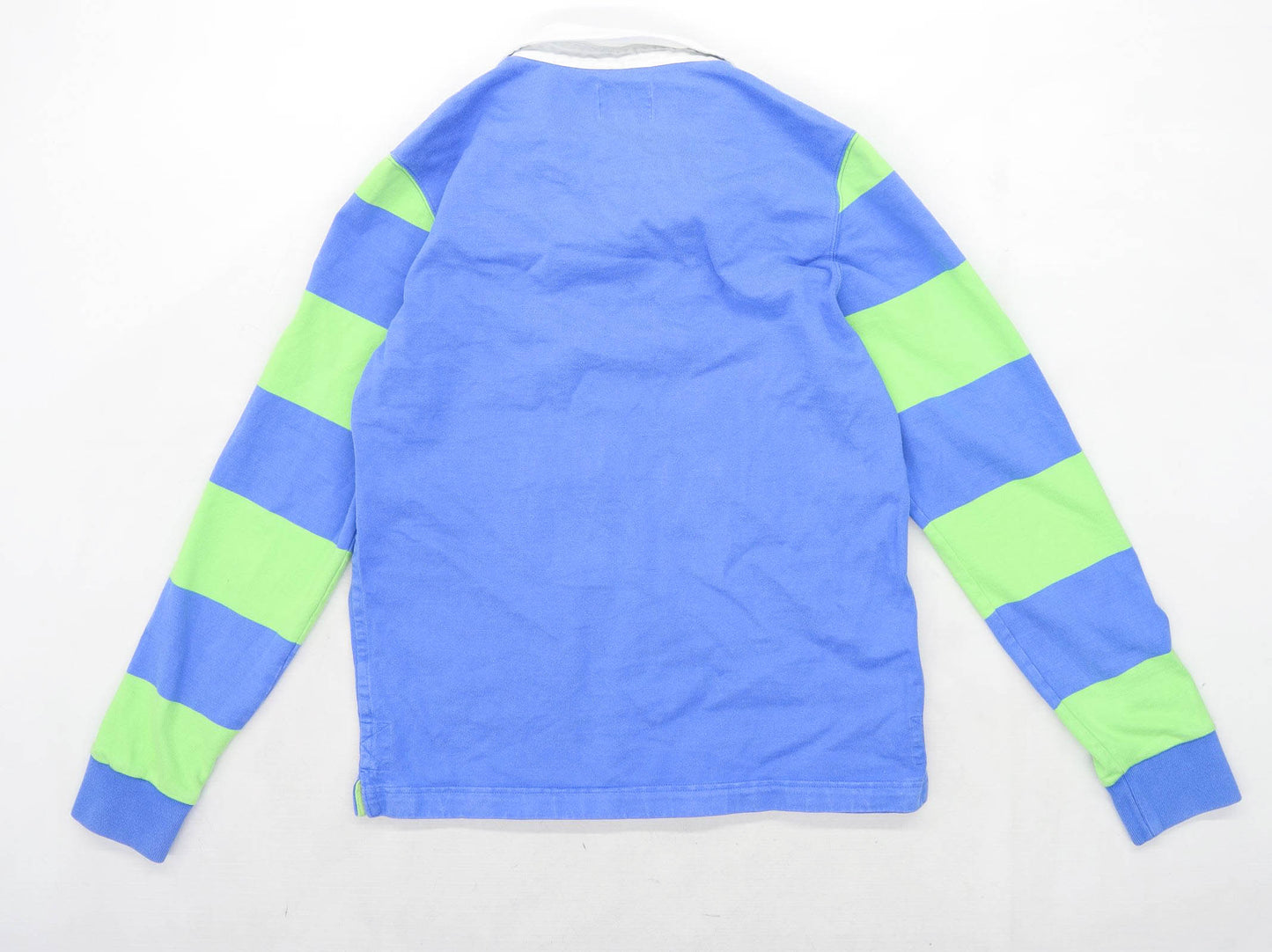 Rampant Sporting Mens Size XL Cotton Striped Blue Rugby Shirt