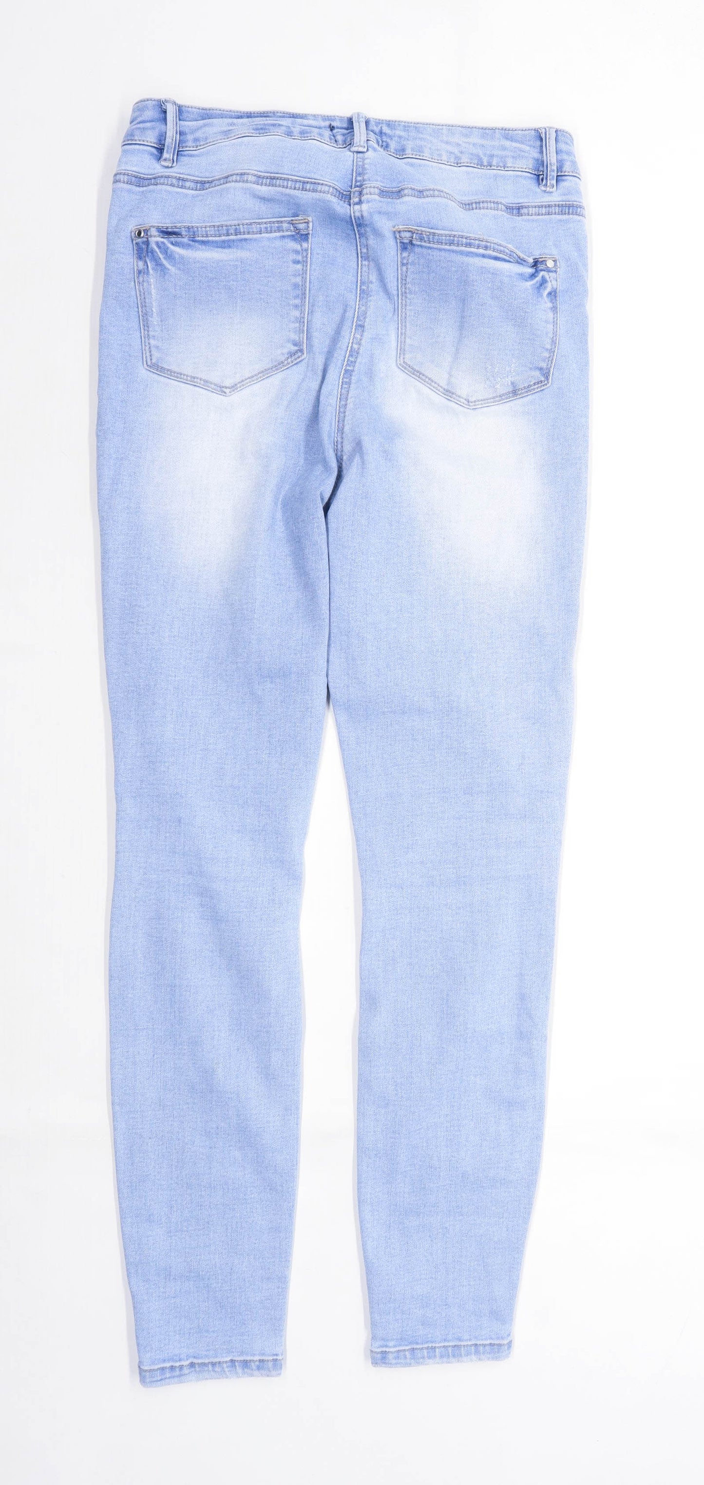 Womens Matalan Blue Ripped Denim Jeans Size 12/L26