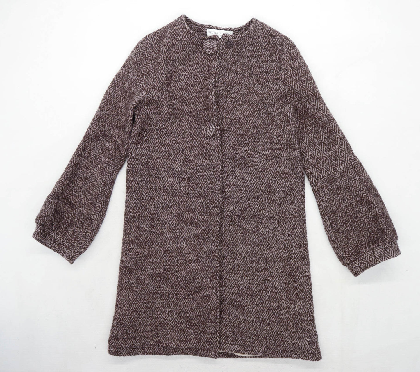 Edina Ronay Womens Size M Wool Brown Coat