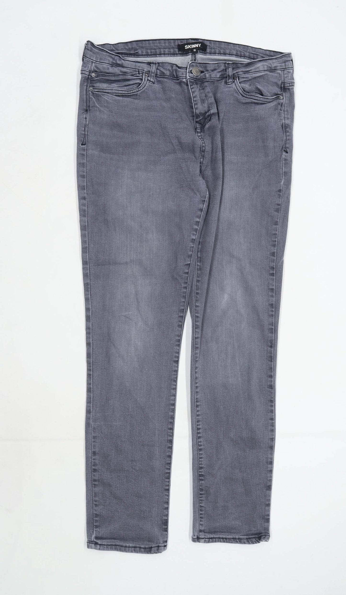 Womens Peacocks Black Denim Jeans Size 16/L30